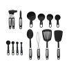 Professional 14-Piece Kitchen Tool and Gadget Kitchen Utensil Set in Black