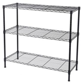 3-Tier Heavy Duty Adjustable Shelving Unit Black