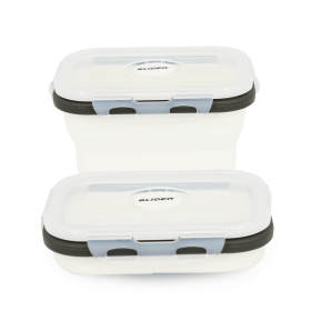 GLIDER S20 White Bento Premium Lunch Box & Food Storage Container - Large