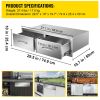 Outdoor Kitchen Drawers 30" W x 10" H x 20" D, Horizontal Double BBQ Access Drawers Stainless Steel with Handle