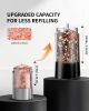 Gravity Sensor Salt and Pepper Grinder Set with Charging Base, Electric Salt and Pepper Mills Set with LED Light, Adjustable Coarseness