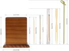 Wood Toothpick Holder, Square Toothpick container, for Home, Kitchen, Restaurant