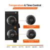 Electric Pizza Oven, 12 in Countertop Pizza Oven, 77 to 572°F Temp Range, 1450W Indoor Pizzas Maker w/Timing & Temp Control