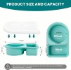 3 Pack Reusable Silicone Snack Containers with Semi-Transparent Lids, Small Leak-Proof 2 Compartment Condiment Container for Sauce, Fruit
