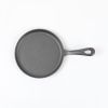 HAWOK 4 Pcs Cast Iron Mini Griddle, 6.3''Round Cast Iron Griddle Pan, Pre-seasoned Oven Safe Cookware for Camping, Indoor and Outdoor Use, Black