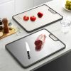 Double-sided titanium straw cutting board, 15 inches * 10 inches, kitchen cutting board, non-toxic cutting board, suitable for meat and vegetables