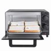 4 Slice Countertop Toaster Oven with 3 Settings, Includes Baking Rack and Pan, Black, New