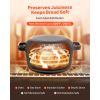 Cast Iron Dutch Oven, 2-in-1 Pre-Seasoned Pot with Skillet Lid, 5QT Cookware Pan with Proofing Basket, Bread Baking Accessories