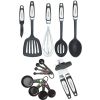 Professional 14-Piece Kitchen Tool and Gadget Kitchen Utensil Set in Black