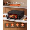Electric Pizza Oven, 12 in Countertop Pizza Oven, 77 to 572°F Temp Range, 1450W Indoor Pizzas Maker w/Timing & Temp Control
