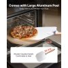 Pizza Stone, 15 in Round Pizza Stone, 0.67 in Large Cordierite Baking-Stone with Metal Peel, Scrape, 1450Fahrenheit Heat-Resistant Cooking Stones