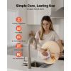 Pizza Stone, 15 in Round Pizza Stone, 0.67 in Large Cordierite Baking-Stone with Metal Peel, Scrape, 1450Fahrenheit Heat-Resistant Cooking Stones
