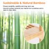 2-Tier Kitchen Spice Rack Expandable Bamboo Spice Organizer Cabinet Stackable Seasoning Organizer Extendable Spice Jar Rack for Countertops Pantries C