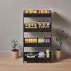Wood Fruit and Vegetable Basket Stand Rack for Kitchen, Office, Store, Supremarket, Pantry Shelf Unit for Snacks