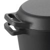 Enameled Cast Iron Dutch Oven, 3.5 Quart Pot with Lid and Dual Handles, Heavy-Duty Durable Cookware Pan, Oven Induction Compatible up to 500Fahrenheit