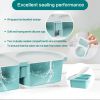 3 Pack Reusable Silicone Snack Containers with Semi-Transparent Lids, Small Leak-Proof 2 Compartment Condiment Container for Sauce, Fruit