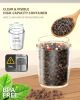 Gravity Electric Salt and Pepper Grinder Set Rechargeable Automatic Pepper and Salt Shakers with LED Light, External Adjustable Coarseness
