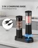 Gravity Sensor Salt and Pepper Grinder Set with Charging Base, Electric Salt and Pepper Mills Set with LED Light, Adjustable Coarseness