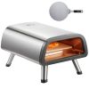 12" Electric Pizza Oven Countertop, Stainless Steel Pizza Maker Machine with Pizza Stone and Spatula, Heats up to 850 Fahrenheit