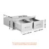 Outdoor Kitchen Drawers 30" W x 10" H x 20" D, Horizontal Double BBQ Access Drawers Stainless Steel with Handle