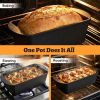 Household Multi-usage Cast Iron Pot with Lid for Bread Baking