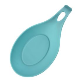 Silicone Spoon Mat Easy To Clean Kitchen Mat Shelf Mat Heat Insulation (Option: Lake Blue)