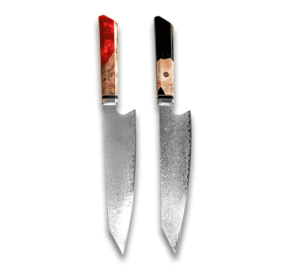 Chef's Knife For Japanese Cuisine In Damascus (Option: Red Black-34.7cm)