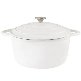 Dutch Oven,Dutch Oven Pot With Lid,3 QT Enamel Dutch Ovens With Dual Handles,Cast Iron Pot For Braiser,Cooking,Gifts For Family (Option: White)