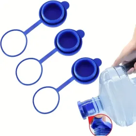 [3-piece Set]3 & 5-gallon Water Bottle Caps, Upgraded Reusable Replacement Caps, Spill-proof Caps For 55mm Water Bottles (Option: 3PCSfoodgradesilicone)