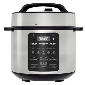 9 In 1 Electric Pressure Cooker, Warmer & Sterilizer, Saute, Slow Cooker, Rice Cooker, Multi-Functional Smart Pot (Option: Stainless Steel small)