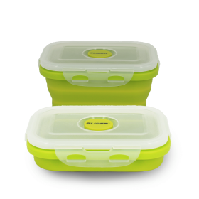 GLIDER S20 Black Bento Premium Lunch Box & Food Storage Container (Color: Green, size: small)