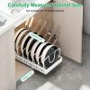 Pull Out Pots And Pans Organizer Under Cabinet With 8 Adjustable Dividers Rustproof Carbon Steel Sliding Pots Holder For Kitchen Cookware Bakeware Pot
