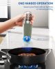 Gravity Electric Salt and Pepper Grinder Set Automatic Salt and Pepper Grinder Set with LED Light, Battery Operated, Adjustable Coarseness